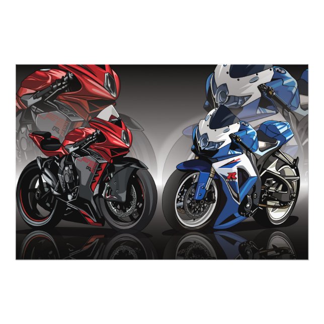 MV Agusta F3 x Suzuki GSX-R Fototryck (Framsidan)