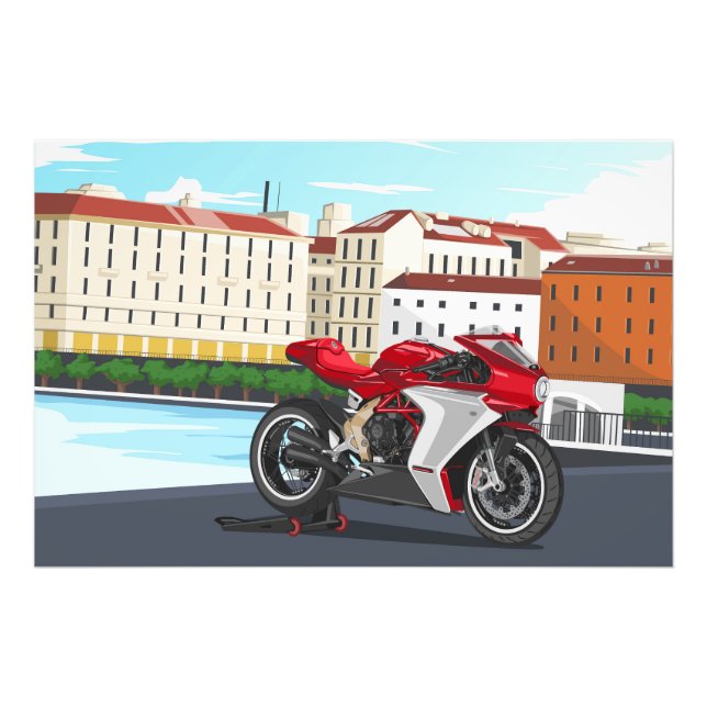 MV Agusta Superveloce in Venedig Fototryck (Framsidan)