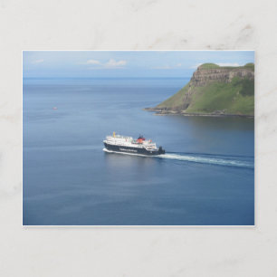 MV Hebrides lämnande Uig Vykort