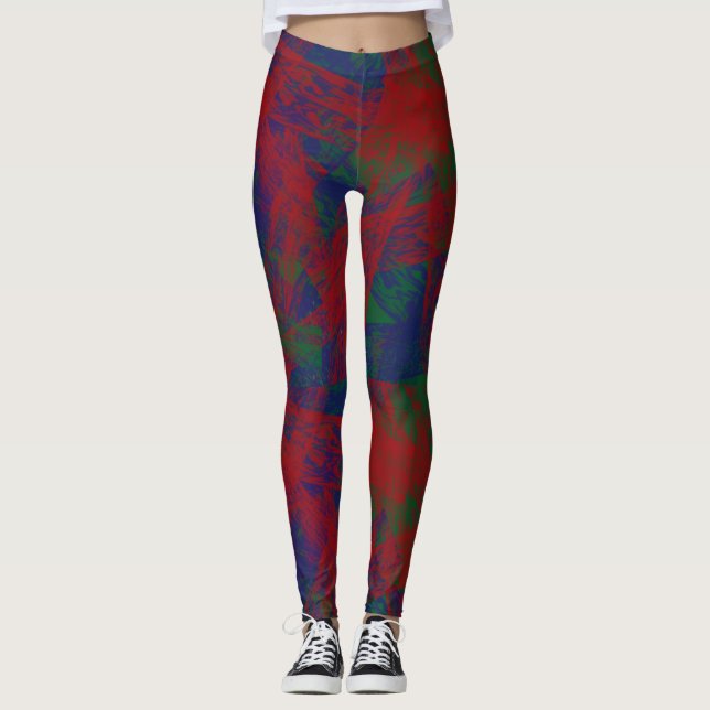 MVB Abstrakt Retro Leggings (Framsida)