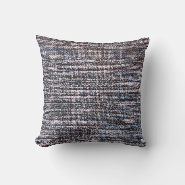 MVB Blå/Grått Faux Burlap-design Kudde (Framsida)
