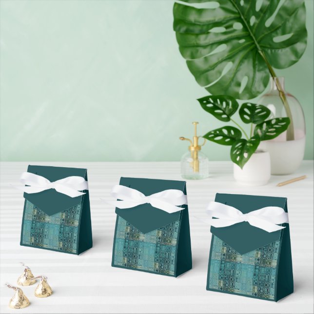 MVB Blå Teal- Falskt Glas Presentaskar (Multipel)