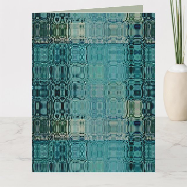 MVB Blue Teal- Faux Glass Kort (Framsida)