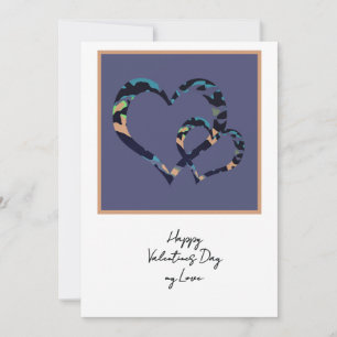 MVB Camo Hearts-Glada Alla Hjärtans Dag min älskli Inbjudningar