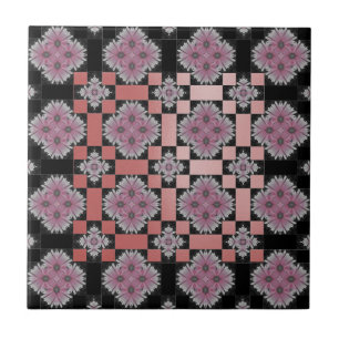 MVB Chic Gerbera Flower Rosa Slick Tile 2 Kakelplatta