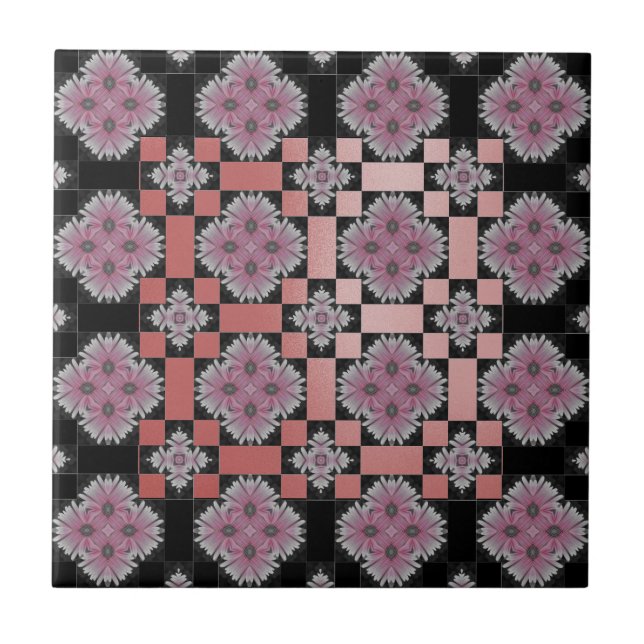 MVB Chic Gerbera Flower Rosa Slick Tile 2 Kakelplatta (Framsidan)