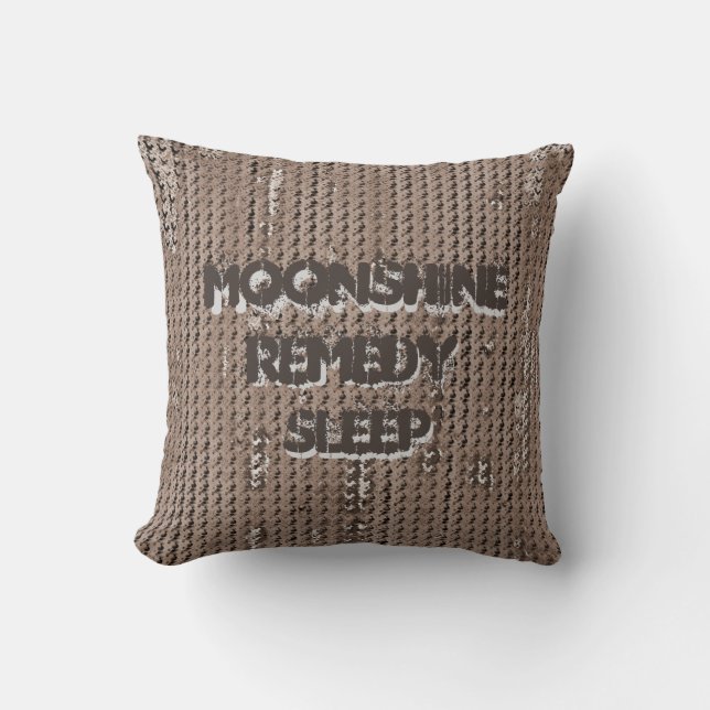 MVB Faux Burlap Dekorativ kudde-Torn/Taupe-Moonshi Kudde (Framsida)
