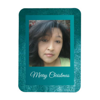 MVB Faux Velvet Teal Anpassade Design Magnet