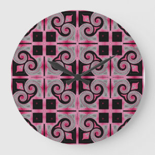MVB Geometrix-Rosa, designklocka för läder Stor Klocka