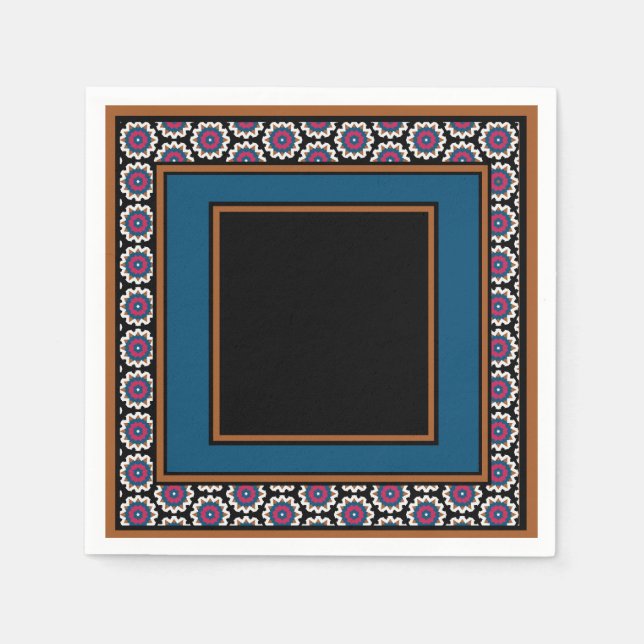 MVB Mexikansk Monogram Able Accent Gräns design 1 Pappersservett (Framsidan)