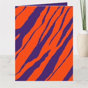 MVB Tiger Stripes Design- Orange & Lila Kort