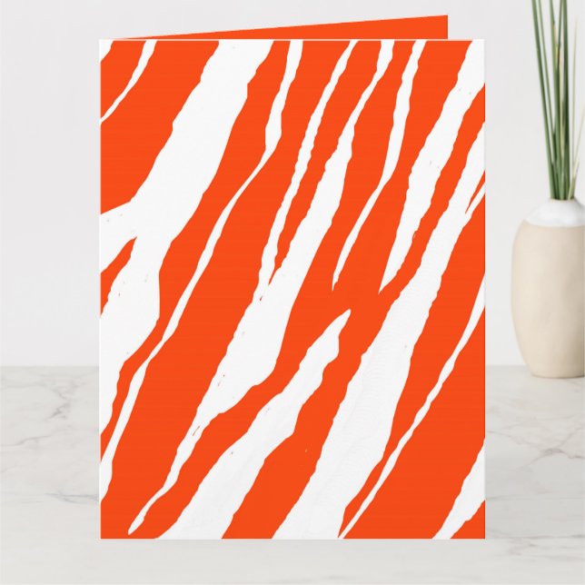 MVB Tiger Stripes Design- Orange & Vit Kort (Framsida)