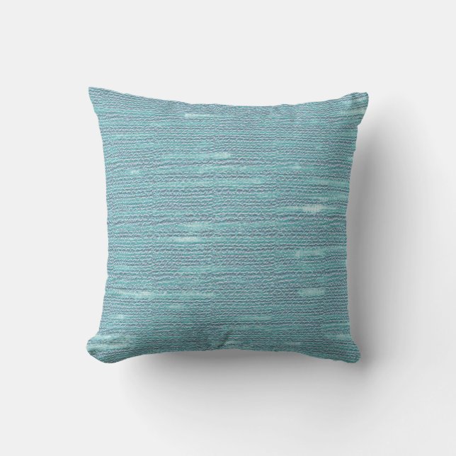 MVB Weasted Washout teal Faux Burlap Kudde (Framsida)