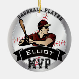 MVP Baseball ⚾ Player Julgransprydnad Keramik