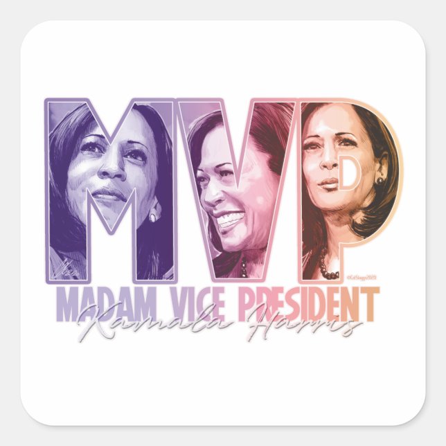 MVP-dekal Fyrkantigt Klistermärke (Framsida)