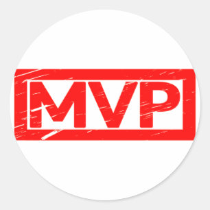 Mvp-frimärke Runt Klistermärke