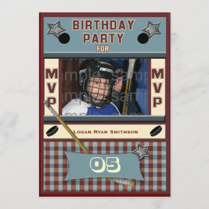 MVP Hockey Födelsedagsfest inbjudan
