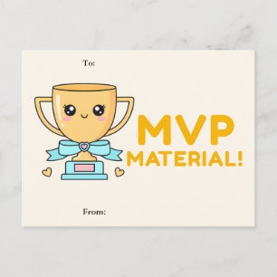 MVP-material! Sött trofé klassrums valentinskort Helg Vykort