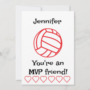 MVP Volleyboll Barn Klassrum Julkort