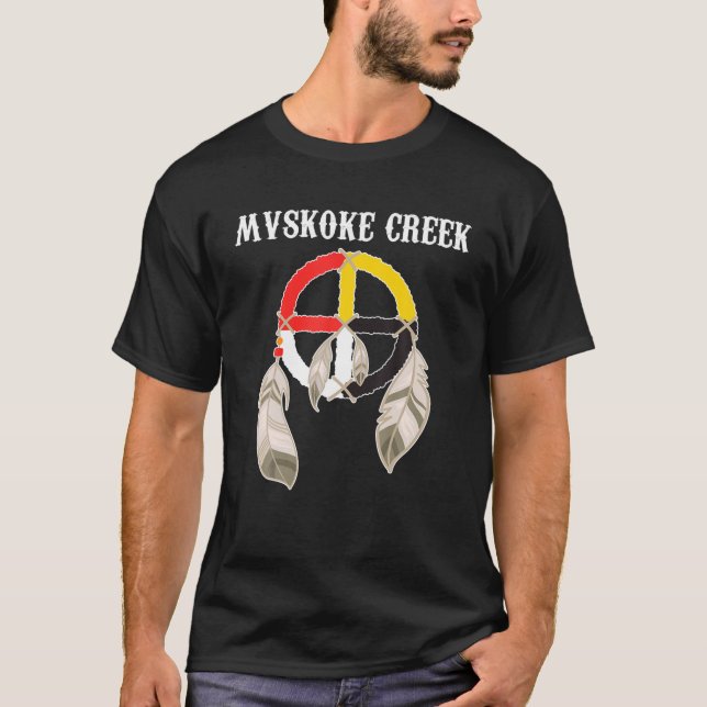 Mvskoke Creek Muskogee Native American Medicine Wh T Shirt (Framsida)