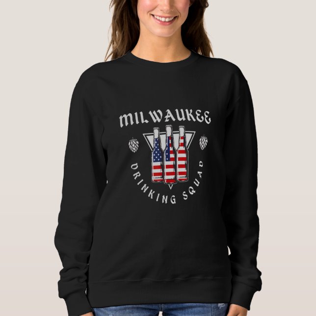 Mwaukee Drinking Team kapten Wisconsin Craft Be T Shirt (Framsida)
