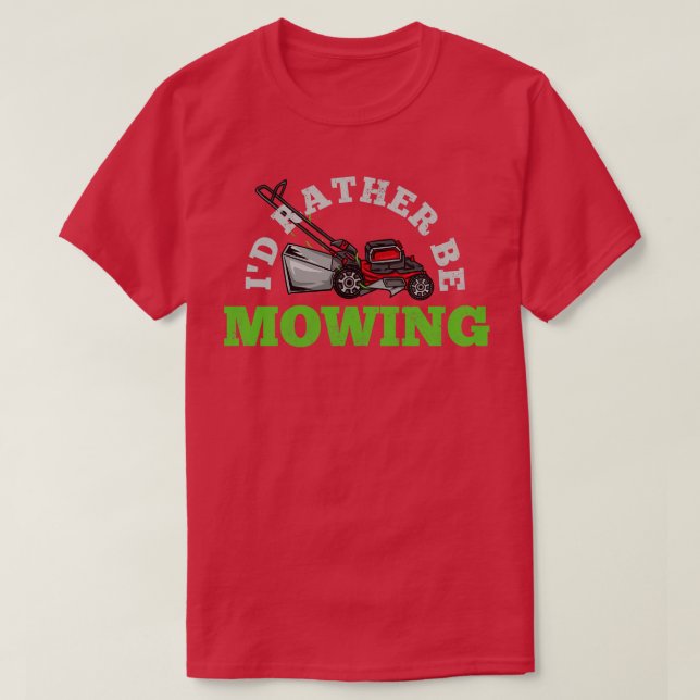 Mwing Gräsmatta Mower Gardener T Shirt (Design framsida)