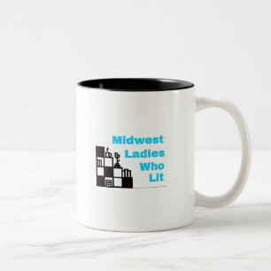 MWLWL-logotypen älskar jag bokar och kaffemuggen Två-Tonad Mugg