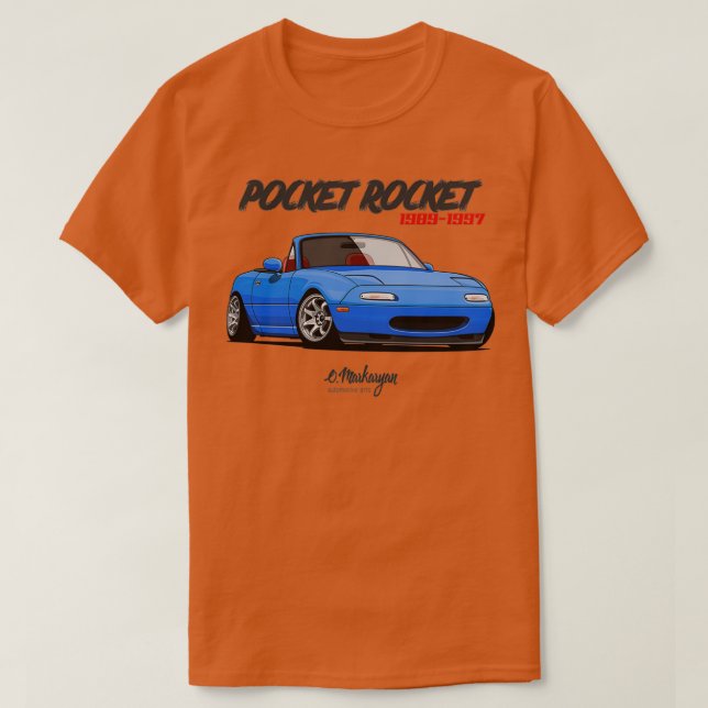 MX5 Miata blue T Shirt (Design framsida)