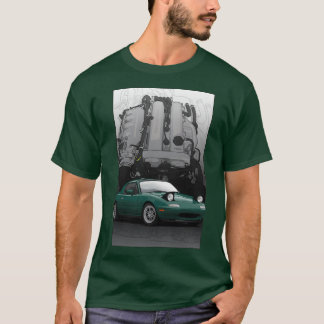Mx5 Miata NA MK1 illustration med BP18-motor T Shirt