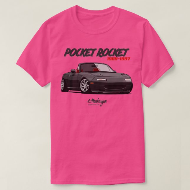 MX5 Miata svart T Shirt (Design framsida)