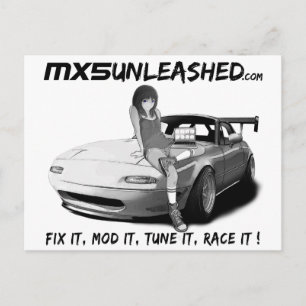 MX5 Oöppnad vykort