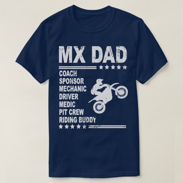 MX DAD Motocross Supercross Dirt Bike Daddy Gift  T Shirt (Design framsida)