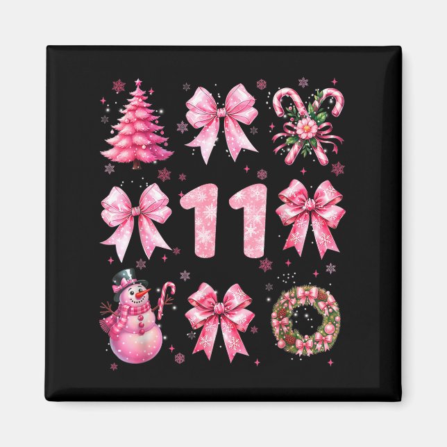 My 11th Birthday Nk Santa Coquette Snowman 11 Year Magnet (Framsidan)