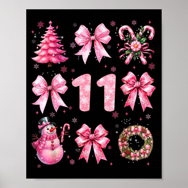 My 11th Birthday Nk Santa Coquette Snowman 11 Year Poster (Framsidan)