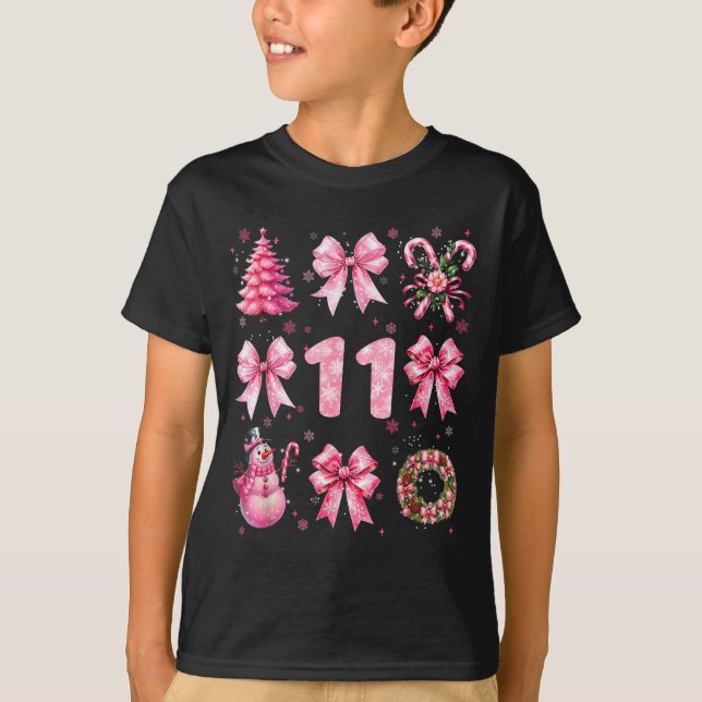 My 11th Birthday Nk Santa Coquette Snowman 11 Year T Shirt (Framsida)