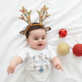 My 1st Christmas Custom Baby Girl Woodland T Shirt