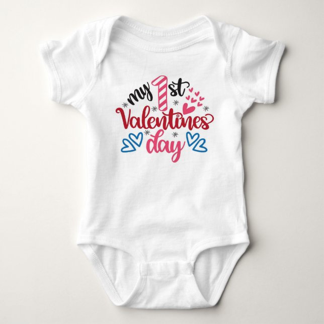 My 1st Valentine's Day  T Shirt (Framsida)