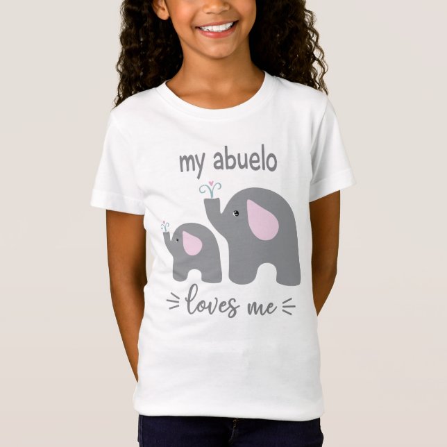 My Abuelo Kärlek Me - Elephant Shirt för barn T Shirt (Framsida)
