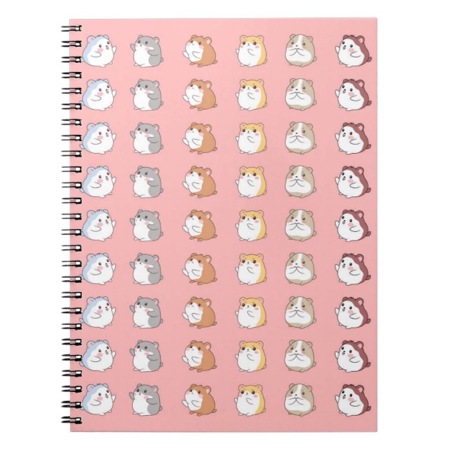 My Adorable Hamster Friends: A Cute Pink Notebook  Anteckningsbok (Framsidan)