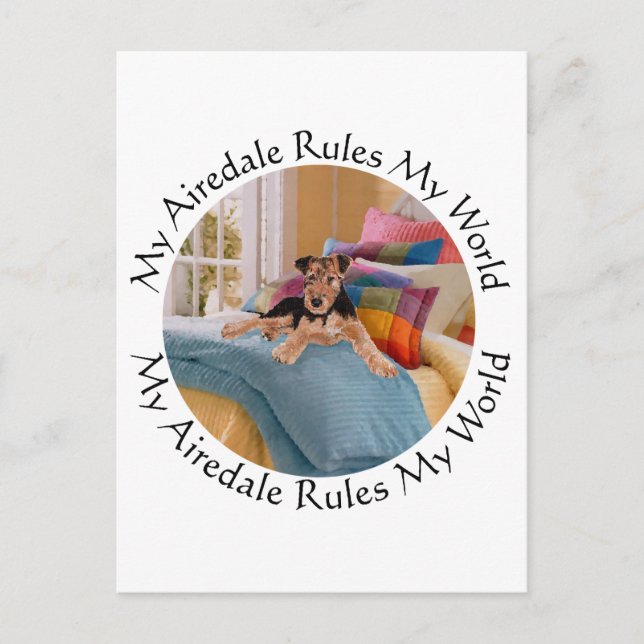 My Airedale Regler My World Vykort (Framsida)