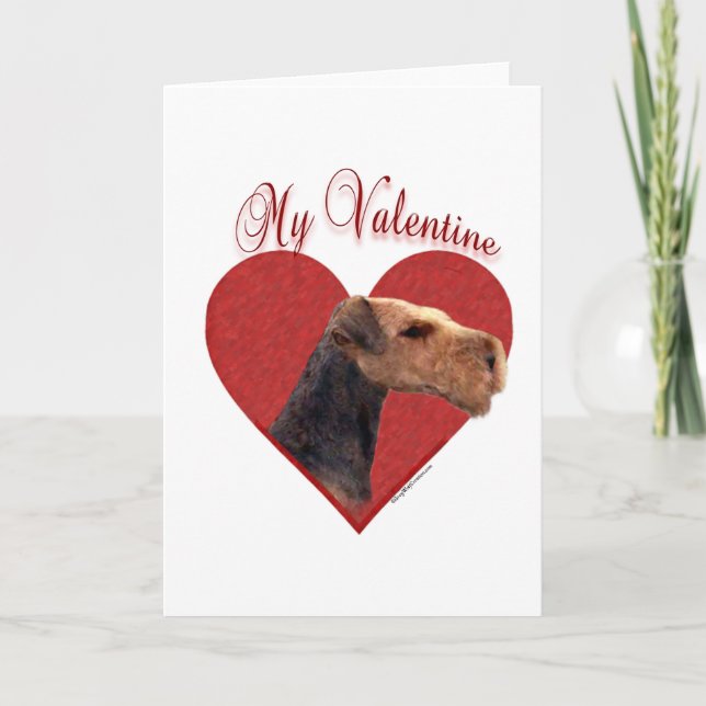 My Airedale Terrier Valentine Helgkort (Framsida)