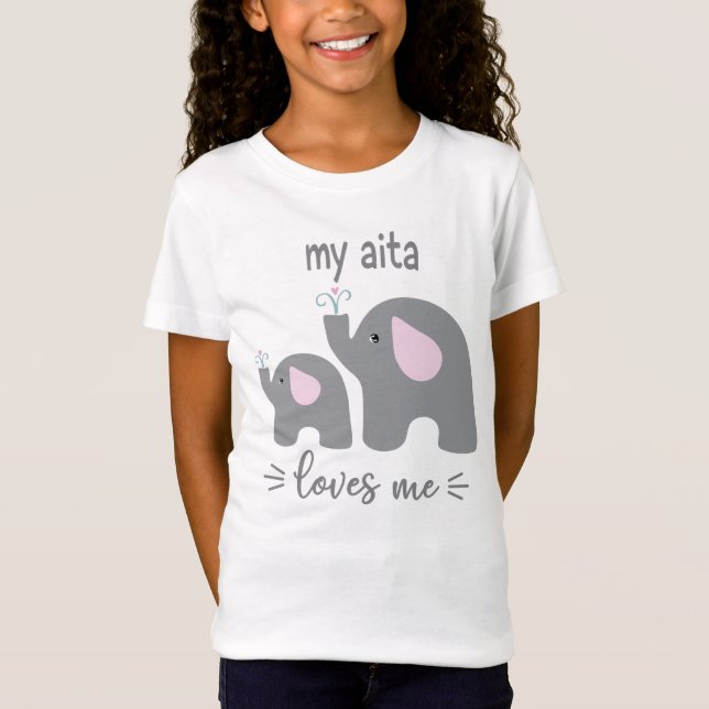 My Aita Kärlek Me - Elephant Shirt för barn T Shirt (Framsida)