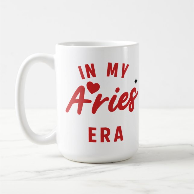 my Aries era Mug ,Aries birthday gift Kaffemugg (Vänster)