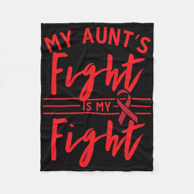 My Aunt's Fight Is My Fight Blood Cancer Awareness Fleecefilt (Framsidan)