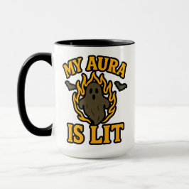 MY AURA ÄR LIT - Funny Halloween Ghost Mugg