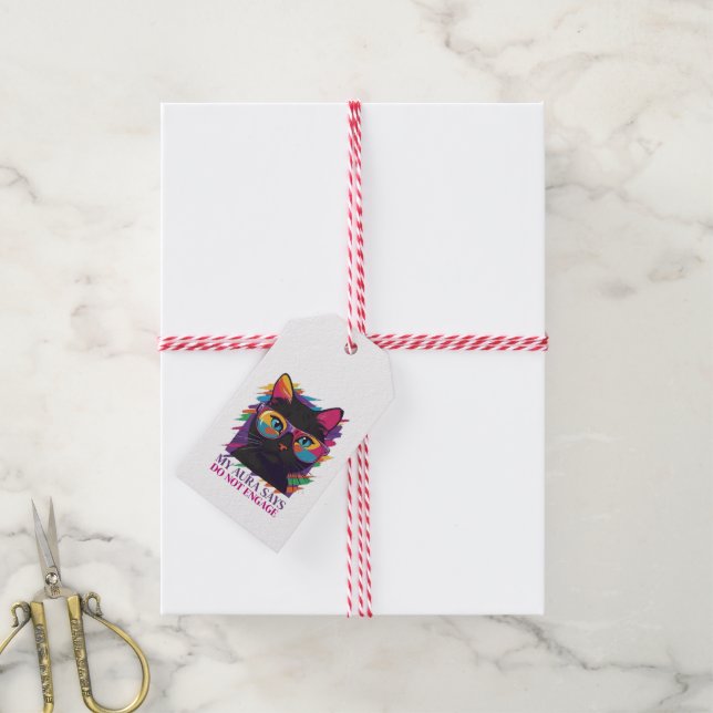 My Aura Says Sticker Presentetikett (Med Snöre)