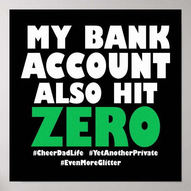 My Bank Account Also Hit Zero Poster (Framsidan)