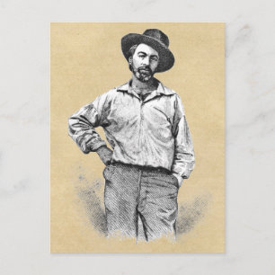"My Barbaric Yawp" Walt Whitman Quote Vykort