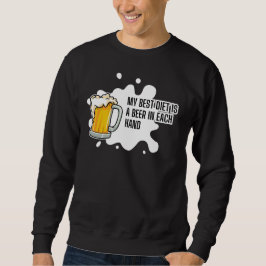 My Best Diet Is A Beer – Funny Drinking Gift Lång Ärmad Tröja