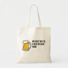 My Best Diet Is A Beer – Funny Drinking Gift Tygkasse